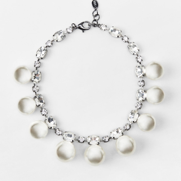 ZARA PEARL JEWEL NECKLACE BNWT - Picture 4 of 5